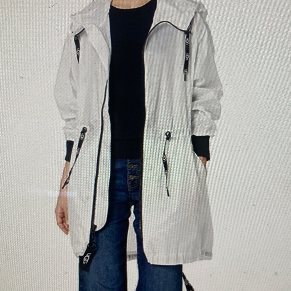 UGG White Brittany Hooded Anorak NWT - Picture 2 of 16